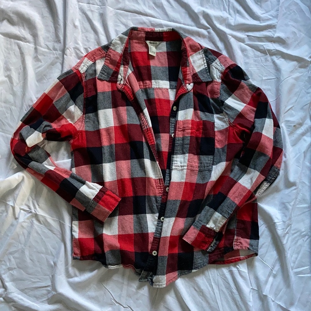 Forever 21 Plaid Button-Down Shirt